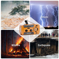 Radio portátil con alarma y generador de manivela de gran capacidad de 2000 mAh, linterna solar para acampar, Radio por Internet para uso en exteriores. - details 8