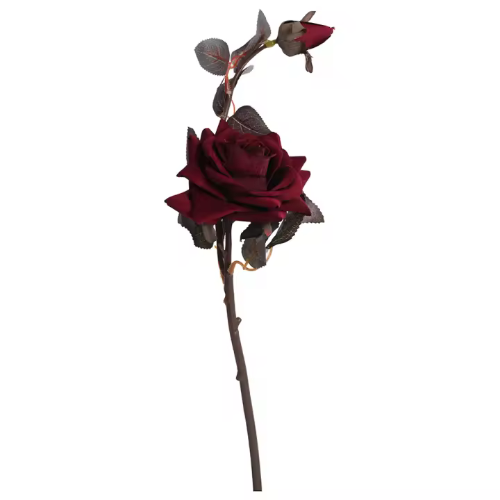 Poenia Arte Floral - Varas de Rosa Artificial 43cm - Pack de 3 - Decoración Floral - 1