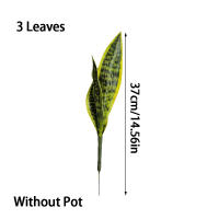 Plantas Artificiales Sansevieria 32/37cm Para Decoración De Jardín Y Hogar Plástico Bonsái DIY Falso Verde Para Interior Y Exterior - details 2
