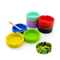 Ashtray De Silicona Resistente Al Calor Circular Portátil Para Fumar Al Aire Libre Creativo Funda Para Cigarrillos - details 1