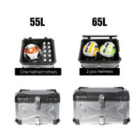 55L,65L caja de techo de la motocicleta de aleación de aluminio tronco de la motocicleta caja del casco impermeable y a prueba de caídas de liberación rápida caja de la cola de la motocicleta caja de almacenamiento de equipaje - details 4