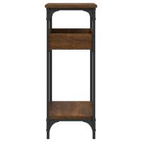 vidaXL Mesa consola estante madera ingeniería marrón roble 75x29x75 cm Mesa de sofá Mesa de Entrada para Salón Consola de Entrada Mueble Recibidor Mesita Mesa auxiliar Salon - details 4
