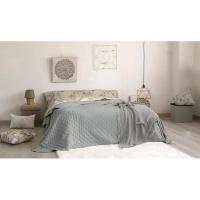 ARISE SHOP-Edredón Soft Borreguillo Domani Marfil Stilia ,Colcha boutí/edredón jacquard Gris reverso borreguillo+cuadrantes 430 g/m²,Fundas cojin incluidas 50x70cm - details 0