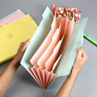 Carpeta De Archivo A4 Con 5 Capas En Colores Macarón Estuche Organizador Para Estudiantes Y Oficina Suministros De Papelería - details 1