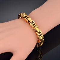 Pulsera De Acero Inoxidable 316L Para Hombre 8mm Color Oro Cadena De Mano Pulsera Hip Hop Joyería Regalo Para El Hombre - details 1