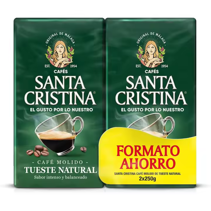 Santa Cristina-  Café Molido Natural 250g - 2 paquetes - 1