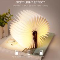 Lámpara De Mesa Portátil LED 3D Plegable Con Luz Nocturna 3 Colores Recargable Madera Magnética Regalo De Navidad Decoración Para Libros - details 16