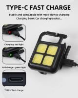 Linterna Multifuncional Portátil Fuerte Magnética Recargable Mini Linterna Llavero Fuente De Luz Exterior Con Succión Magnética Fuerte - details 5