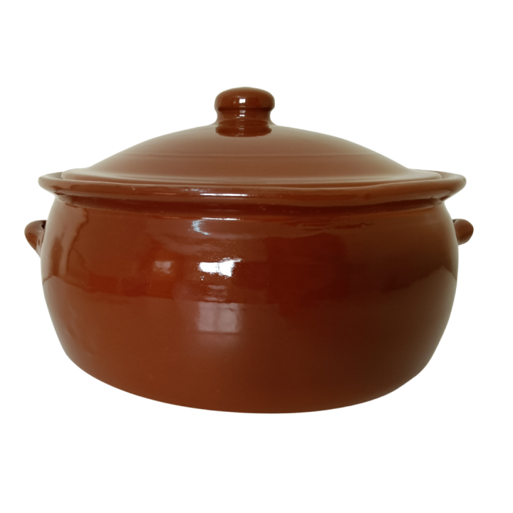 Sopera Grande de Barro Biosa Hecho a Mano con Materiales Naturales de 28cm. Hecho a mano por un artesano local. Olla grande.