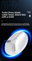 Afeitadora Eléctrica Para Hombres Recargable Por Tipo-C Mini Portátil Inteligente Para Viajes De Negocios Cuchilla De Acero Inoxidable - details 6