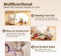 3 Piezas Hierba Gatera Juguete,Juguete para Gatos Cuerda para Morder,Masticar Palos Gato,Juguete Cuerda Gato,Cuerda Dental para Gatos,para Limpieza de Dientes,Dentición - details 6