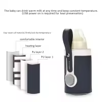 Calentador De Botella Para Bebé Portátil Con 3 Temperaturas Ajustables USB Calentador De Leche Para Viaje En Coche Seguro Y Ecológico Tamaño Medio - details 16