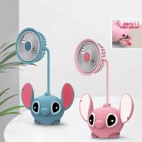 Ventilador USB Plegable Stitch Rosa con Sacapuntas – Mini Ventilador Portátil Recargable - details 2