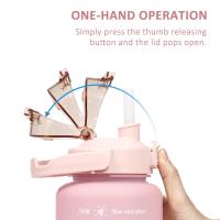 Botella de agua de Plástico 2L para Bebidas Refresco Agua, Botella de Agua Con Pajita Para deporte Gimasio,  Botellas de agua para hacer ejercicio Maxia Market - details 0