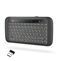 Teclado Retroiluminado Con Pantalla Táctil Air Mouse Y Touchpad LED Colorido Wireless Con Receptor USB Ajustable Brillo - details 1