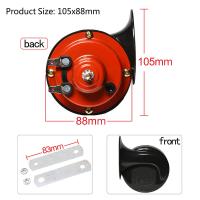 Bocina De Coche Universal 12V Electrónica Con Dos Tonos Snail Bocina Impermeable Para Motocicleta Camión SUV Barco Paquete De 2 Piezas - details 4