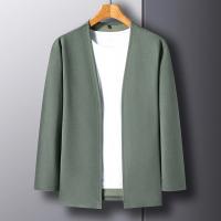 Nueva Cardigan De Larga Manga Para Hombres Color Sólido Casual Cómoda Y Moda Para Primavera Y Otoño Material Poliéster - details 6