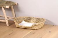 Cesta cama perros, gatos, mascotas - Cesta caña natural para animales pequeños, ovalada 37 x 26 cm - details 4