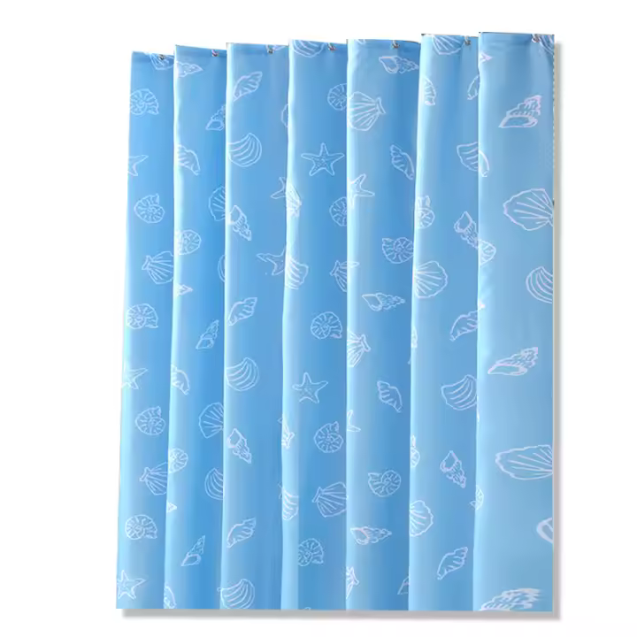 Cortina de Ducha sin Perforaciones, Cortina de Ducha de tela de poliéster, Cortina de Tela engrosada impermeable Y a prueba de Moho, Cortina de participación de baño,Para Duchas y Baños. - 1