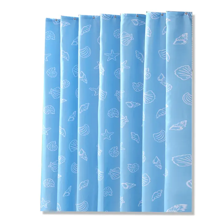 Cortina de Ducha sin Perforaciones, Cortina de Ducha de tela de poliéster, Cortina de Tela engrosada impermeable Y a prueba de Moho, Cortina de participación de baño,Para Duchas y Baños. - 1