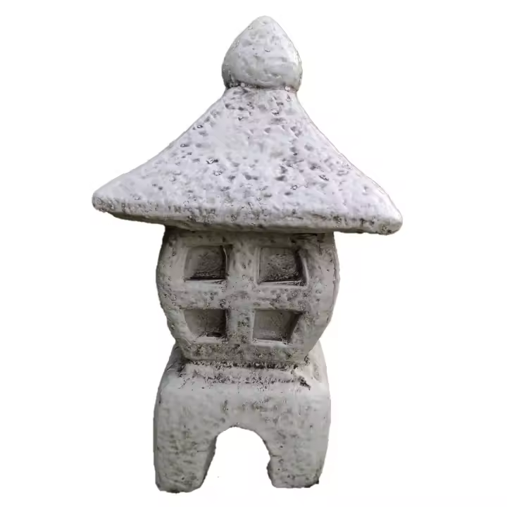 Pagoda farol oriental de hormigón 19x19x36cm.  1 Alturas - 1