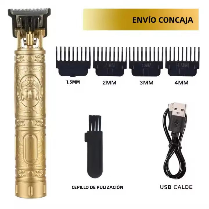 Afeitadora Eléctrica Profesional Para Hombres Trimmer De Pelo Recortadora De Barba Corte De Pelo Para Barbero Tiempo De Uso 40 Minutos Recarga Rápida 2.5h - 1