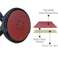 Discos De Arena De 225mm 9 Pulgadas 8 Agujeros Para Madera Y Metal Herramienta De Pulido Y Moldeo De Grano 40-2000 - details 1