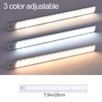 Luz De Armario LED Con Sensor De Movimiento Recargable Por USB Ajustable En Color Tamaño Diferente Disponible Luz De Noche Para Encimera Y Armario - details 9