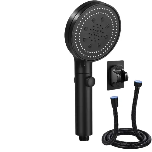Alcachofa de Ducha de Alta Presión, 5 Modos, 1.5M Manguera, Shower Head, Mango Ducha Baño, Cabezal con Soporte - 1