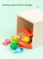 Juguete Montessori De Madera Kit De Juego Para Desarrollo Temprano En Edad De 3-6 Años Sorteo De Formas Y Caída De Bolas Caja De Permanencia De Objetos Con Monedas Y Zanahorias Para Niños Pequeños - details 11