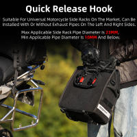 Bolsa De Sillín Para Motocicleta Rhinowalk Capacidad Grande 13L Con Panel De Soporte Organizador De Almacenamiento Lateral De Libera Rápida - details 4