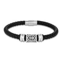 Pulsera Vikinga Vintage Con Runas Para Hombres Y Mujeres Hecha a Mano En Cuero Con 24 Runas Nórdicas Pulsera Escandinava De Amuleto Para Parejas Regalos - details 22