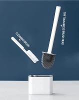 Cepillo De Baño Colgante Para Limpieza Del Inodoro Con Mango Largo Y Soporte De Silicona a Prueba De Agua Y Secado Rápido Cerdas Suaves Accesorios De Baño - details 16