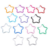 1PCS Anillo De Llaves De Camping Al Aire Libre Forma De Estrella De Cinco Puntos Hebilla De Botella Clip De Cadena De Llaves De Aluminio Carabiner - details 7
