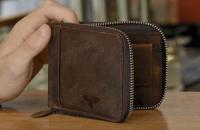 Cartera de Cuero con Cremallera y Protección RFID, Marca IULIUS - details 2