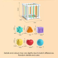 Juguetes Educativos Para Niños 7Pcs En Forma De Cubo Juego De Aprendizaje De Encaje Y Pila Juego De Desarrollo Infantil - details 1