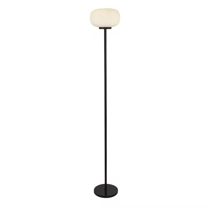 Contemporáneo Lumina Steel Blanco Negro Vidrio 1 Luz E27 - 1