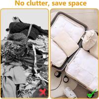 Juego de 7 cubos de embalaje premium para maletas, esenciales de viaje para llevar en el equipaje de mano, bolsas organizadoras de equipaje impermeables para accesorios de viaje. - details 2