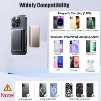Banco de Energía Magnético 6000 mAh con Carga Inalámbrica Rápida de 15 W y USB-C de 20 W, Compacto y Portátil, Compatible con los teléfonos inteligentes con carga inalámbrica. - details 0