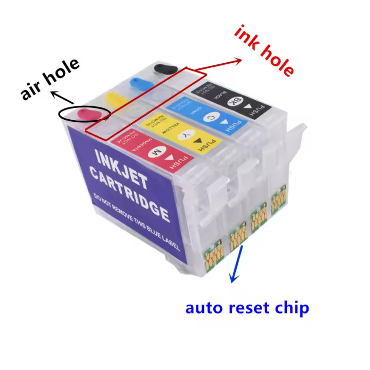 Cartuchos rellenables 29XL para Epson con chip ARC auto reseteable - Ahorra y protege el planeta - 1