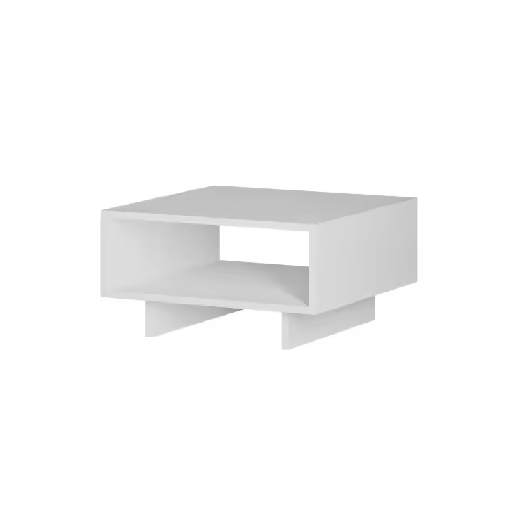 Buyqualia Mesa de Centro Auxiliar multifunción con Hueco para Almacenamiento (Alto 32 / Ancho 60 / Fondo 60) en Color Blanco - 1
