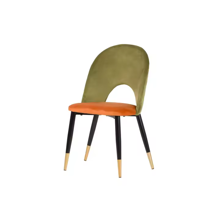 Silla Velvet Verde Naranja 49x54x87 Cm - 1