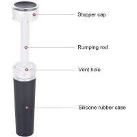 Tapa De Vino Reutilizable Con Bomba De Vacío Incorporada SUNFILI Sellador De Botella De Vidrio Silicona Antirotura Ahorro De Vino - details 1