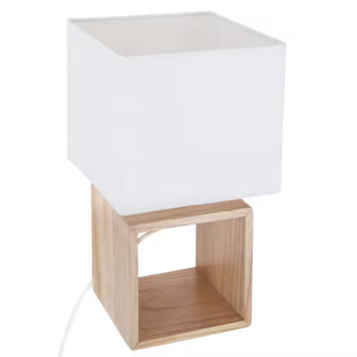 Atmosphera Lámpara Cuadrada de Madera H32 Estilo Natural y Moderno - 1