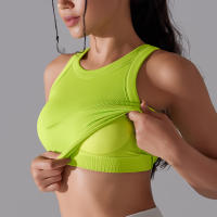 Sujetador Deportivo De 2 Niveles Para Mujer Sexy Yoga Alta Soporte Impacto Deporte Ropa Interior Correr Secado Rápido Top Deporte Gimnasio Con Almohadillas - details 59