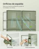 Cajas de Zapatos de Plástico Plegables y Apilables - Juego de 12 Organizadores para Zapatillas hasta Talla 44, Transparente, Azul, Blanco o Verde - details 20