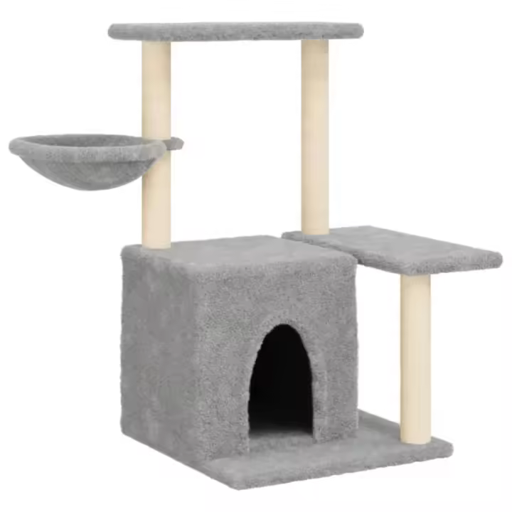 Rascador para Gatos con postes de ISAL gris Claro 83 cm - 1