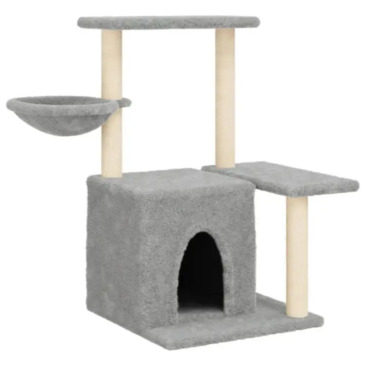 Rascador para Gatos con Postes ISAL Gris Claro 83 cm - 1