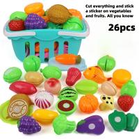 Juego De Cocina Para Niños 26 Piezas Simulación De Frutas Y Verduras Falsas Con Cesta Juguete Educativo De Plástico ABS Para Niños De 0 a 12 Años - details 8