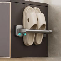 Soporte De Toalla De Baño Sin Perforar Estante De Pies De Baño Soporte De Mangle Para Cocina Y Baño Material Plástico Montaje Por Ensamblaje - details 3